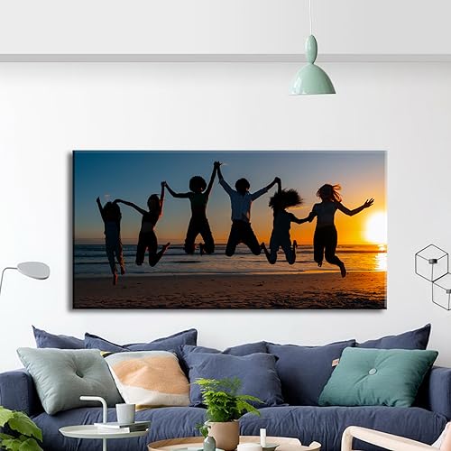 Custom Canvas Prints with Your Wedding Family Photo 40"x20" Wall Art