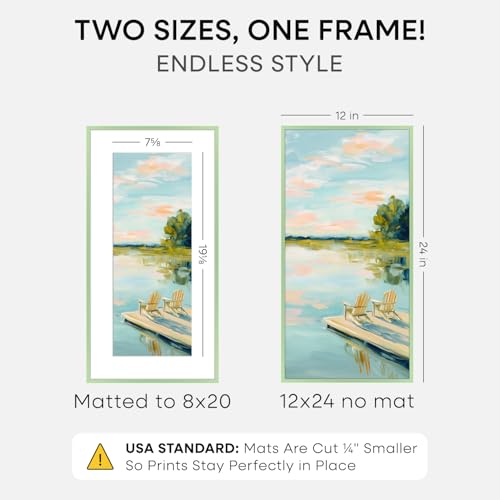 12x24 Green Picture Frame