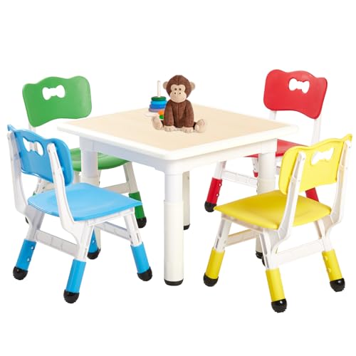 Kids Table and 4 Chairs Set for Ages 3