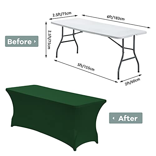 6FT Spandex Fitted Tablecloth