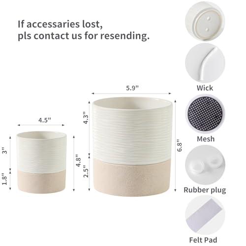 Ceramic Self Watering Plant Pot for Indoor Plants