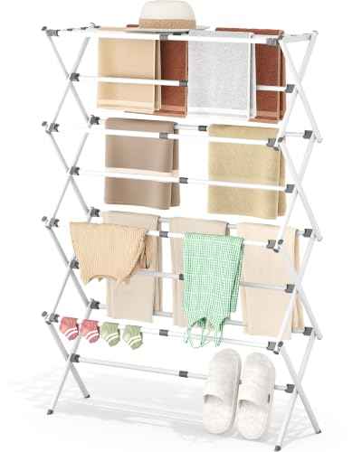 4 Tier Foldable Clothes Drying Rack