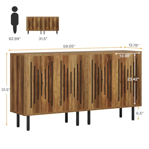 Set of 2 Sideboard Buffet with Storage (2 Count)