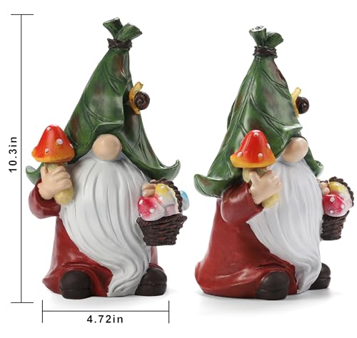 Gnome Solar Garden Statue with 3 LED Lights