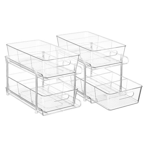 2 Pack Larger Pull Out Bathroom Under Sink Organizer (2 Count)
