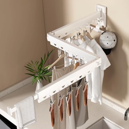 Wall Mounted Collapsible Clothes Drying Rack