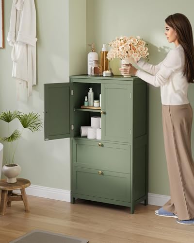 Bathroom Floor Cabinet with 2 Doors