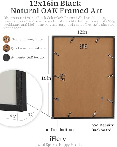 12x16in Every Hour Is Happy Hour Black Framed Newspaper Wall Art