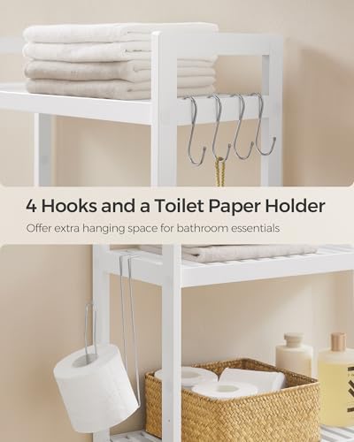 3 Tier Bamboo Over The Toilet Storage
