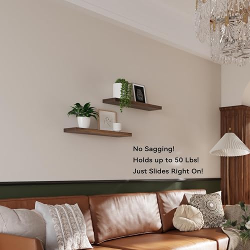 Wood Floating Shelves for Wall 18 inch Set of 2 (2 Count)