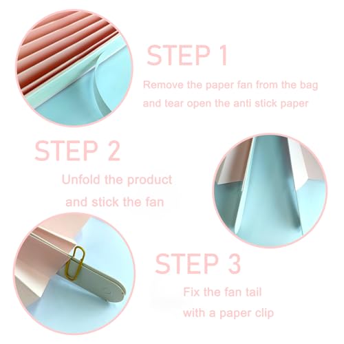 Pink Birthday Decorations DIY Pink Paper Fans Set Hanging Decoration 16in