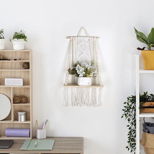 Wooden Macrame Wall Hanging w