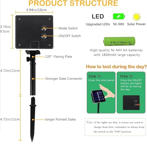 4pack 400LED Solar String Lights Outdoor Waterproof Warm White (132 Foot)