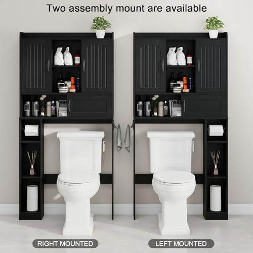 Over The Toilet Cabinet with 2 Barn Doors & Sliding Door