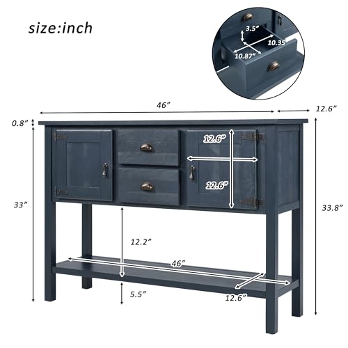Solid Wood Farmhouse Console Table