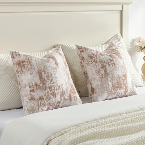 Pack of 2 Faux Cashmere Throw Pillow Covers 24x24 Inch