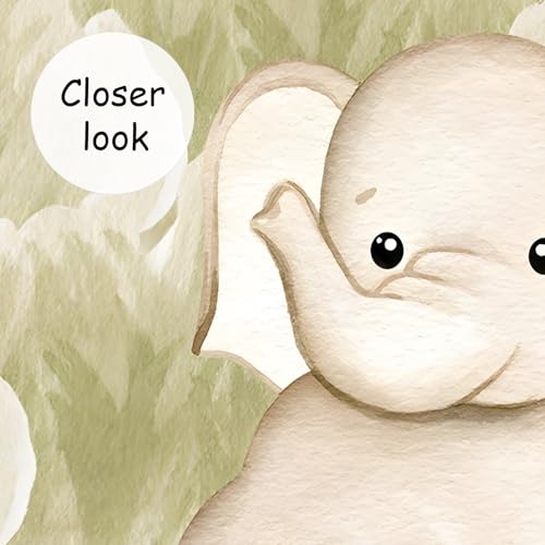 Safari Wallpaper Watercolor Animal Nursery wall murals for Kids Room 182"x120"
