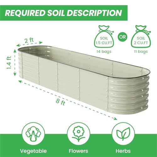 8x2 Galvanized Raised Garden Bed