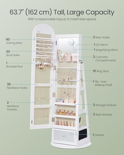 360° Swivel Jewelry Cabinet