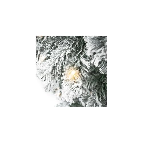 Salzburg 7.5ft Frosted Prelit Slim Artificial Christmas Tree with 1102 Branch Tips