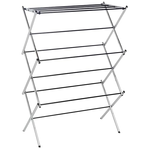 Foldable Portable Metal Clothes Drying Rack for Indoor Air Drying