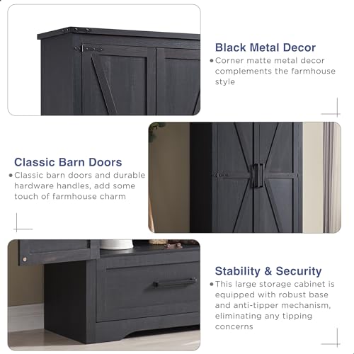 Farmhouse Kitchen Pantry Cabinet