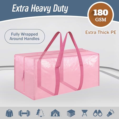 12 Pack Extra Heavy Duty Large Moving Bags with Strong Zipper (12 Count)