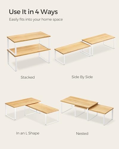 Cabinet Organizer Shelf (4 Count)