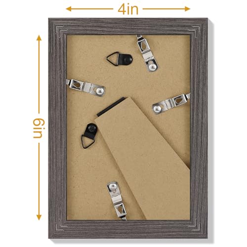 4x6 Picture Frames Set of 9 for Wall & Tabletop Display (9 Count)