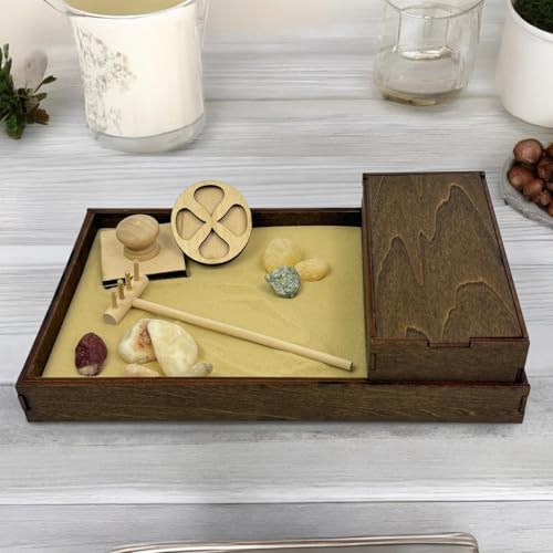 Wooden Zen Garden with Storage Box