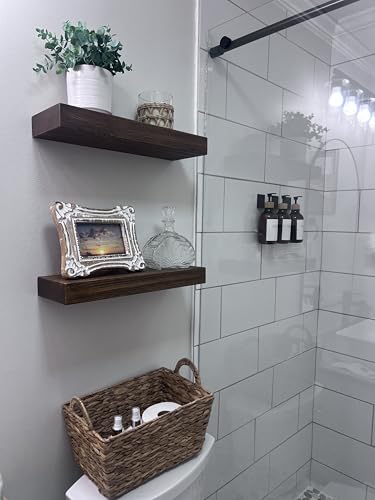 x2 24 inch Wooden Floating Shelves for Wall (2 Count)