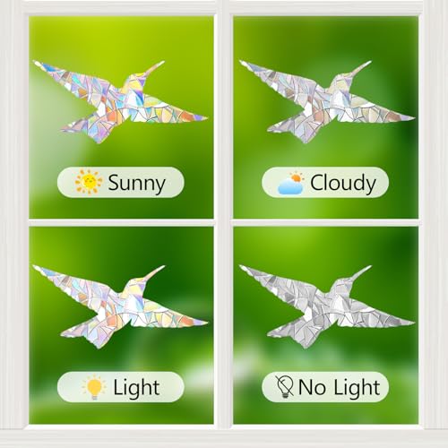 48 Pcs Window Decals to Prevent Bird Strikes Anti