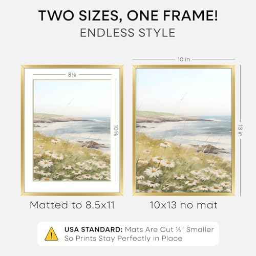 10x13 Gold Picture Frame (2 Count)