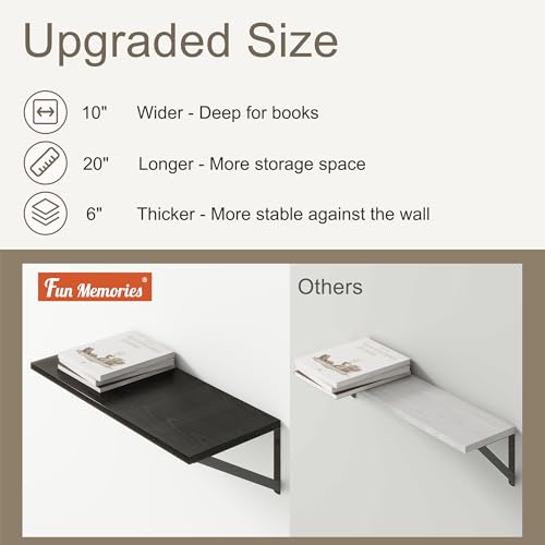 20 Inch Floating Shelves for Wall (2 Count)