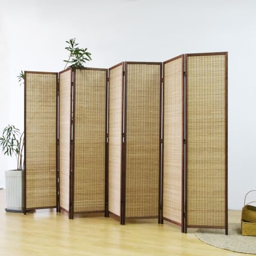 7 Panel Bamboo Room Divider Screen