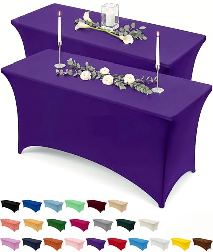 Spandex Table Cloth 2 Pack [6FT (2 Count)