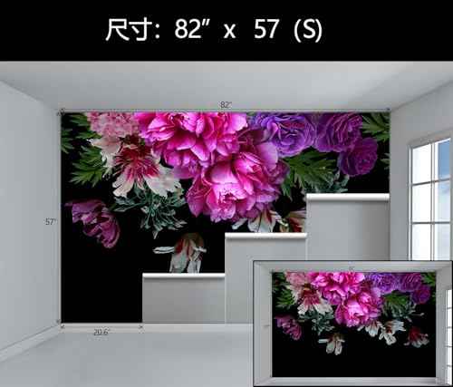 Purple Floral Peony Wallpaper Mural Peel and Stick for Bedroom