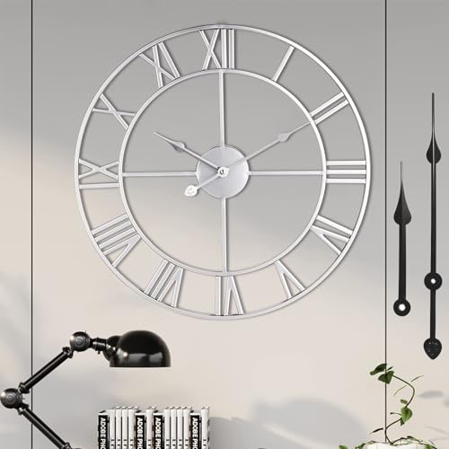Large Wall Clock for Living Room Decor Silent Non