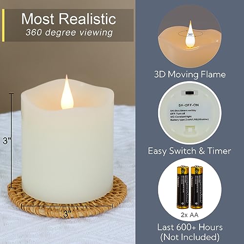 Flameless Candles Battery Operated with Timer