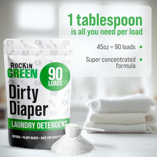 Baby Laundry Detergent Unscented Dirty Diaper 90 Loads (90 Ounce)