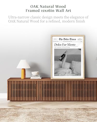12x16in Dolce Far Niente Unframed Newspaper Wall Art