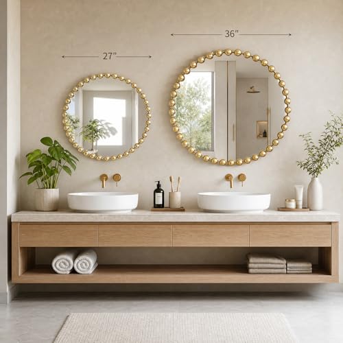 27 inch Gold Round Mirror