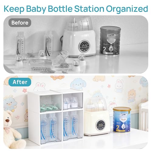 White Stackable Storage Drawers (2 Count)