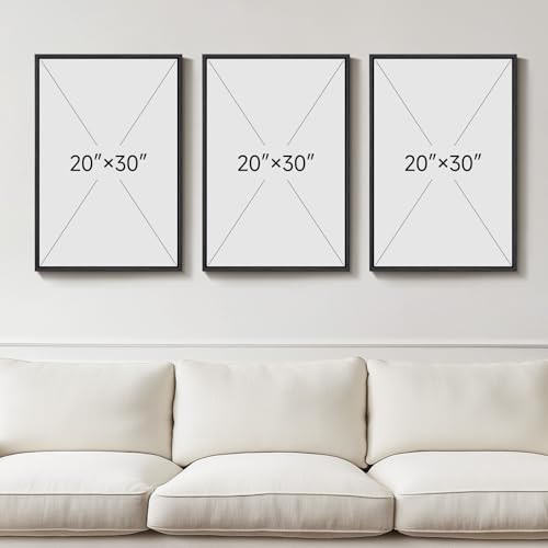 Framed Neutral Black and Beige Abstract Wall Art Set (3 Count)