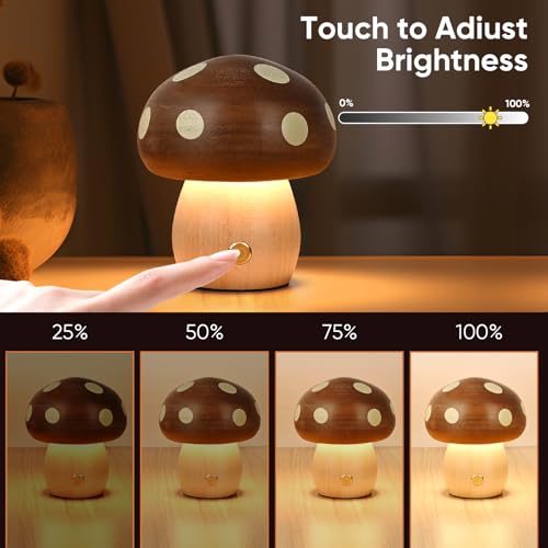 Wood Mushroom Lamp