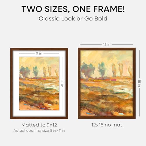 12x15 Brown Oak Picture Frame (3 Count)