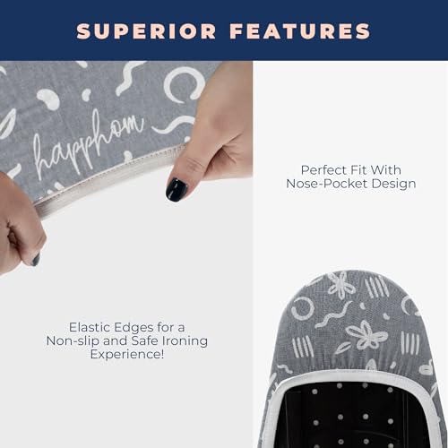 Ironing Board Cover and Pad Extra Thick Heavy Duty Padded Multiple Layers Silver Coated Ironing Board Cover