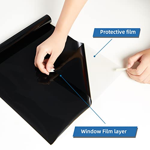 One Way Window Privacy Film with Tools (9.49 Sq Ft)
