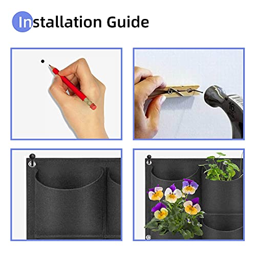 12 Pockets Hanging Planter Bags (12 Count)