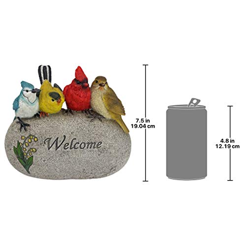 Birdy Welcome Garden Stone Statue